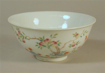 Appraisal: Chinese famille rose porcelain bowlqianlong mark late th century