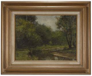 Appraisal: Follower of George Hetzel Pennsylvania - Winding River unsigned oil