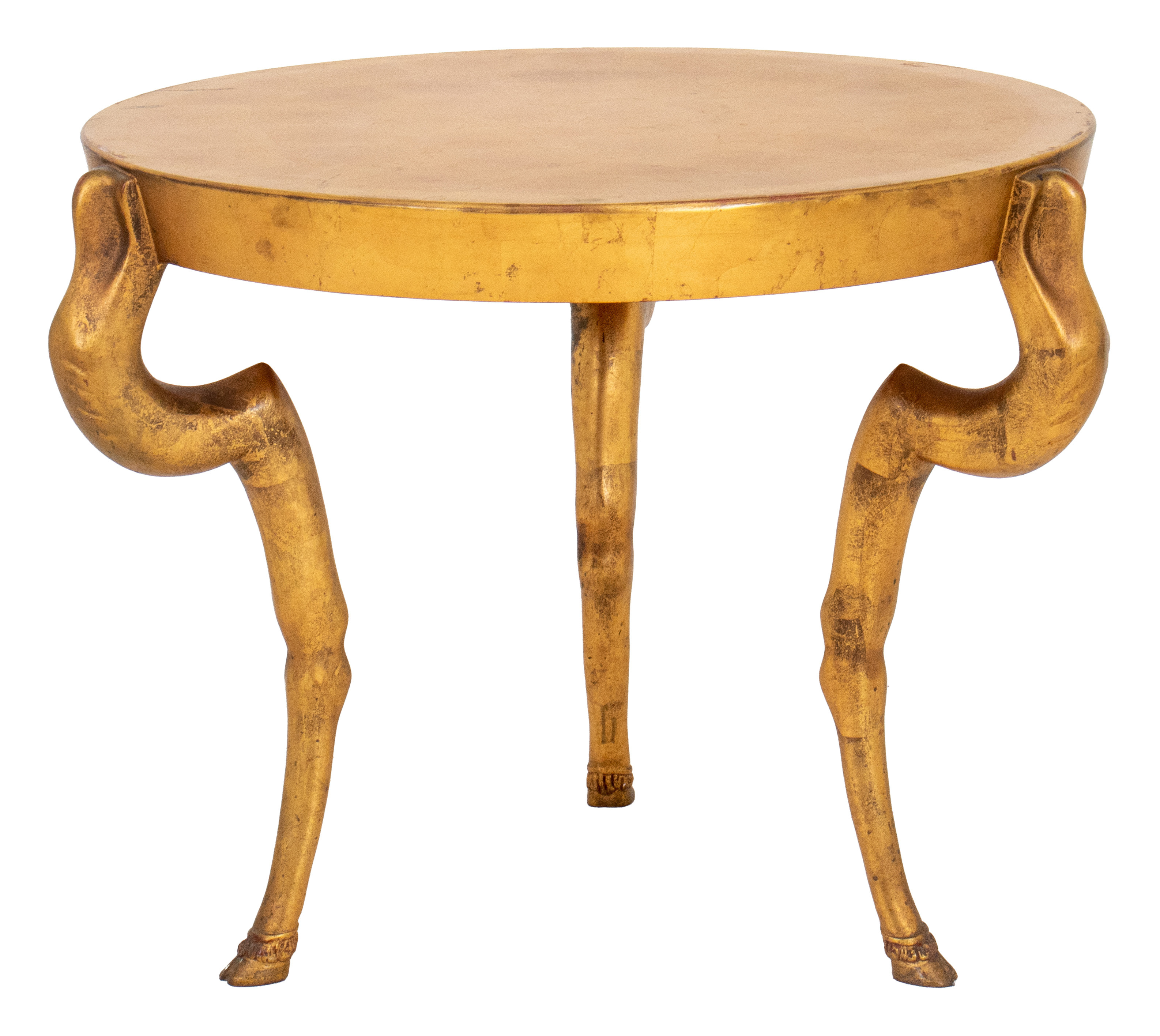 Appraisal: ITALIAN NEOCLASSICAL STYLE GOAT LEG CENTER TABLE Italian Neoclassical style