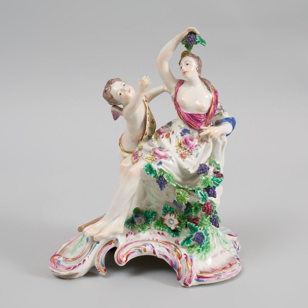 Appraisal: Bow Porcelain Figure Group of Venus and Cupid Emblematic of