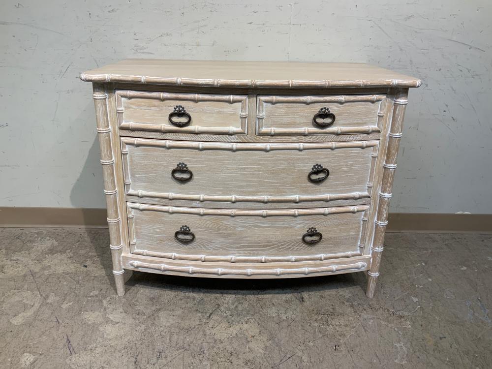 Appraisal: Modern Regency Style Pickled Wood Side Chest x x in