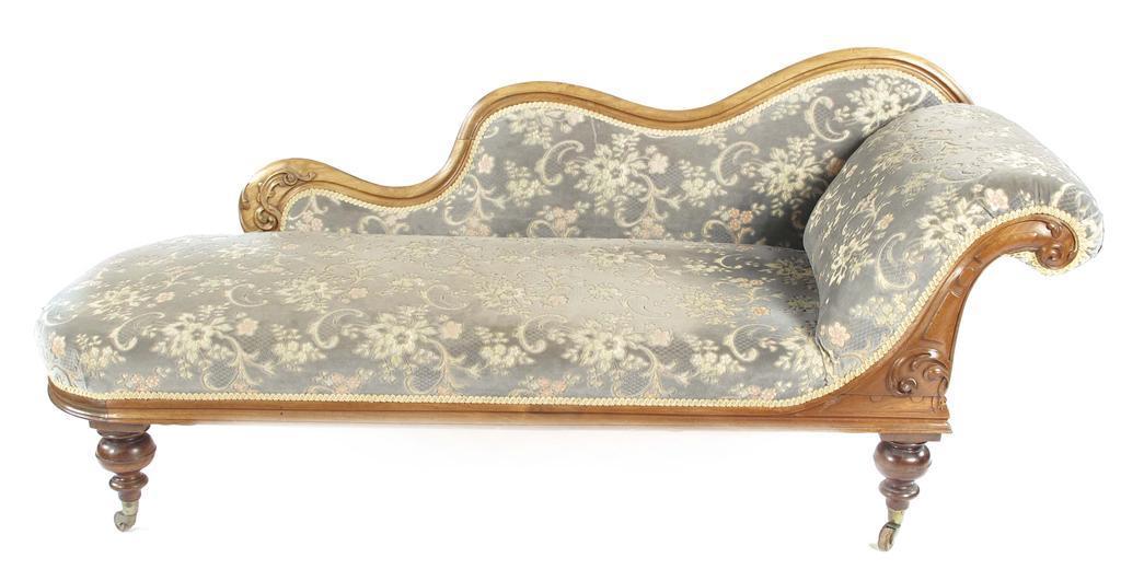 Appraisal: A Victorian mahogany show frame chaise