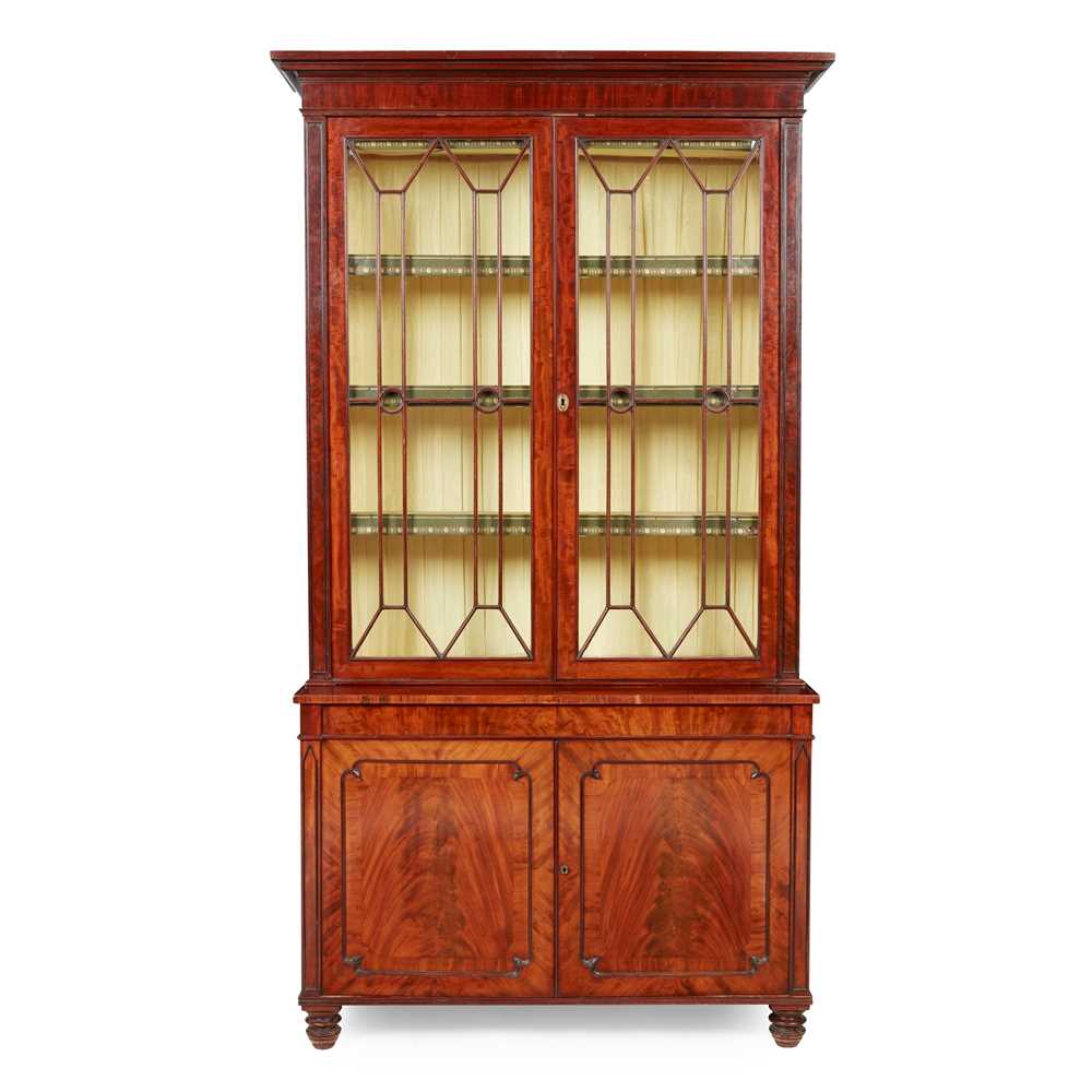 Appraisal: REGENCY MAHOGANY DISPLAY CABINET IN THE MANNER OF GILLOWS EARLY