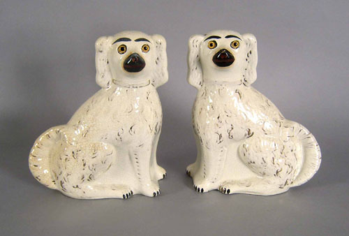 Appraisal: Pair of Staffordshire spaniels h