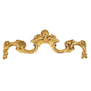 Appraisal: SPANISH ROCOCO STYLE PELMET Carved giltwood with scroll foliate and