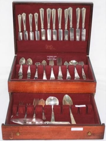 Appraisal: STERLING SILVER FLATWARE SET BY DURGIN VICTORIAN PATTERN SERVICE FOR