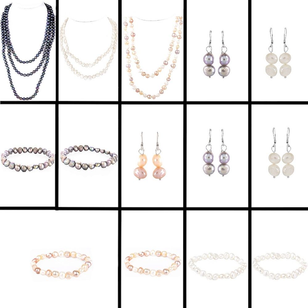 Appraisal: Collection of Baroque Pearl Jewelry Collection of Baroque Pearl Jewelry