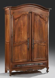 Appraisal: French Louis XV Style Armoire early th c the arched