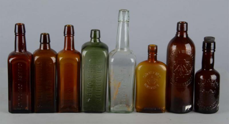 Appraisal: Lot of Embossed Liquor Bottles Including - Bottle of Dr