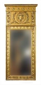 Appraisal: A pair of George III Irish giltwood rectangular pier mirrors