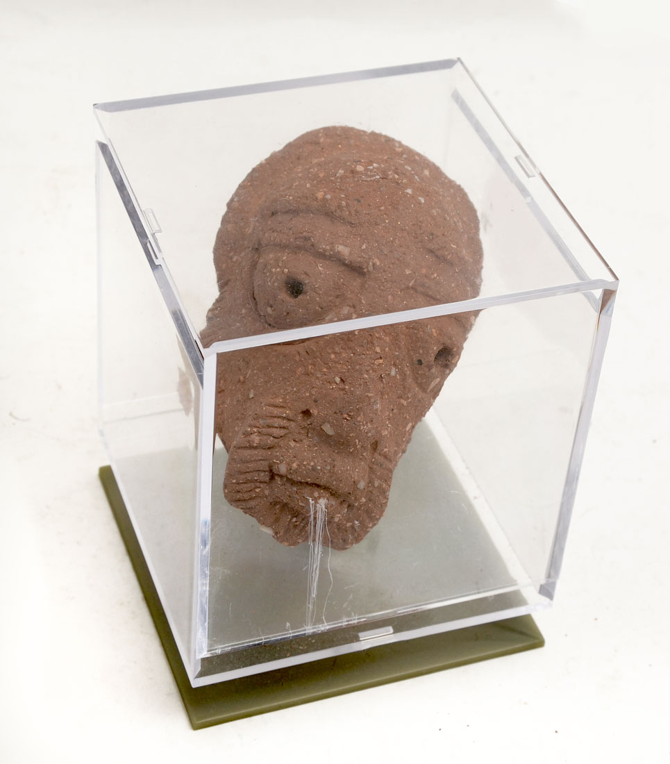 Appraisal: ETHNIC CARVED SANDSTONE HEAD Figural head or bust of a