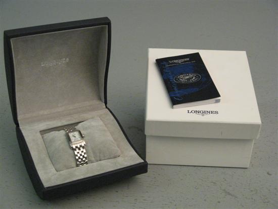 Appraisal: Ladies Longines stainless steel wristwatch boxed with paperwork