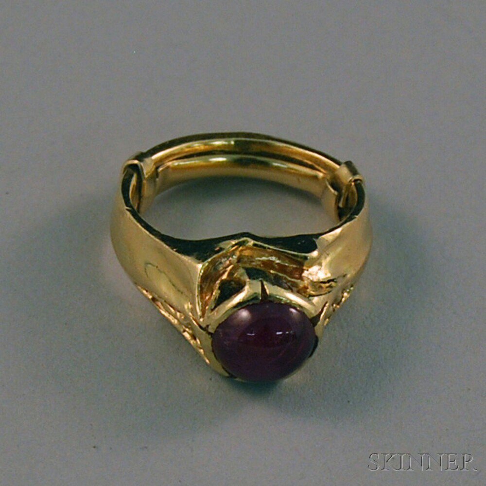 Appraisal: kt Gold and Star Ruby Ring the star ruby measuring