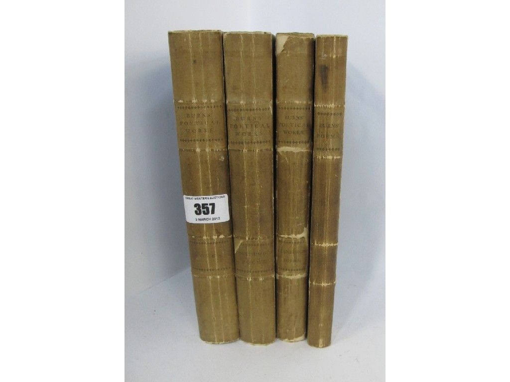 Appraisal: Four volumes of Burns work dated