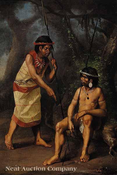 Appraisal: Joaqu n Pinto Ecuadorean Quito - Two Figures of the