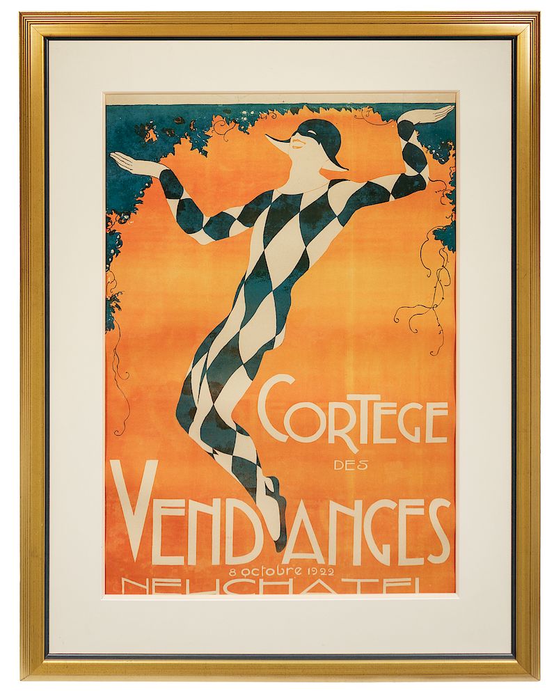 Appraisal: A French Poster Cortege Vend Anges x A French Poster