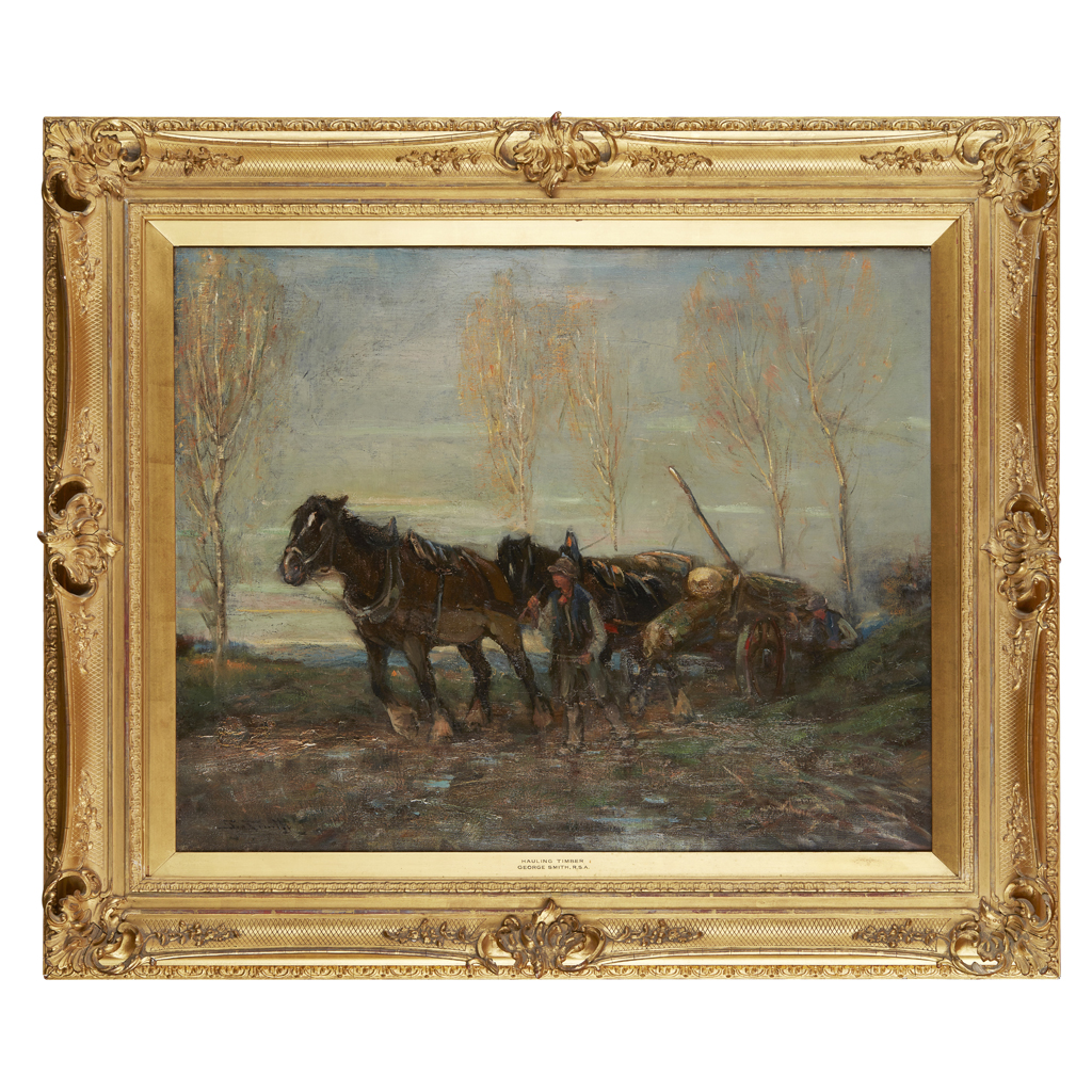 Appraisal: GEORGE SMITH R S A SCOTTISH - THE TIMBER WAGON