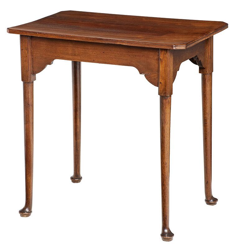 Appraisal: Rare Virginia Queen Anne Splay Leg Walnut Tea Table attributed