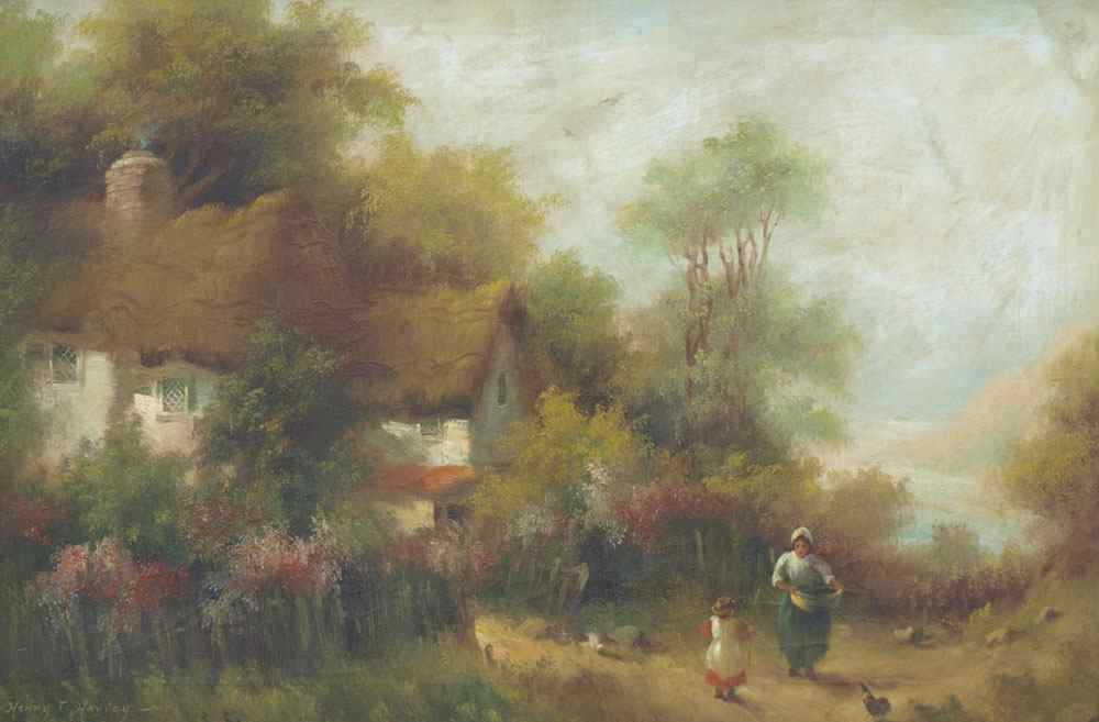 Appraisal: HARVEY Henry T British th C ''The Cottagers'' Mother and