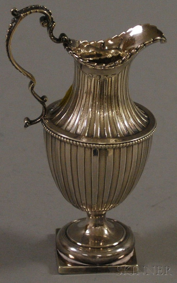 Appraisal: Georgian Silver Creamer London c will ball and leaf decoration