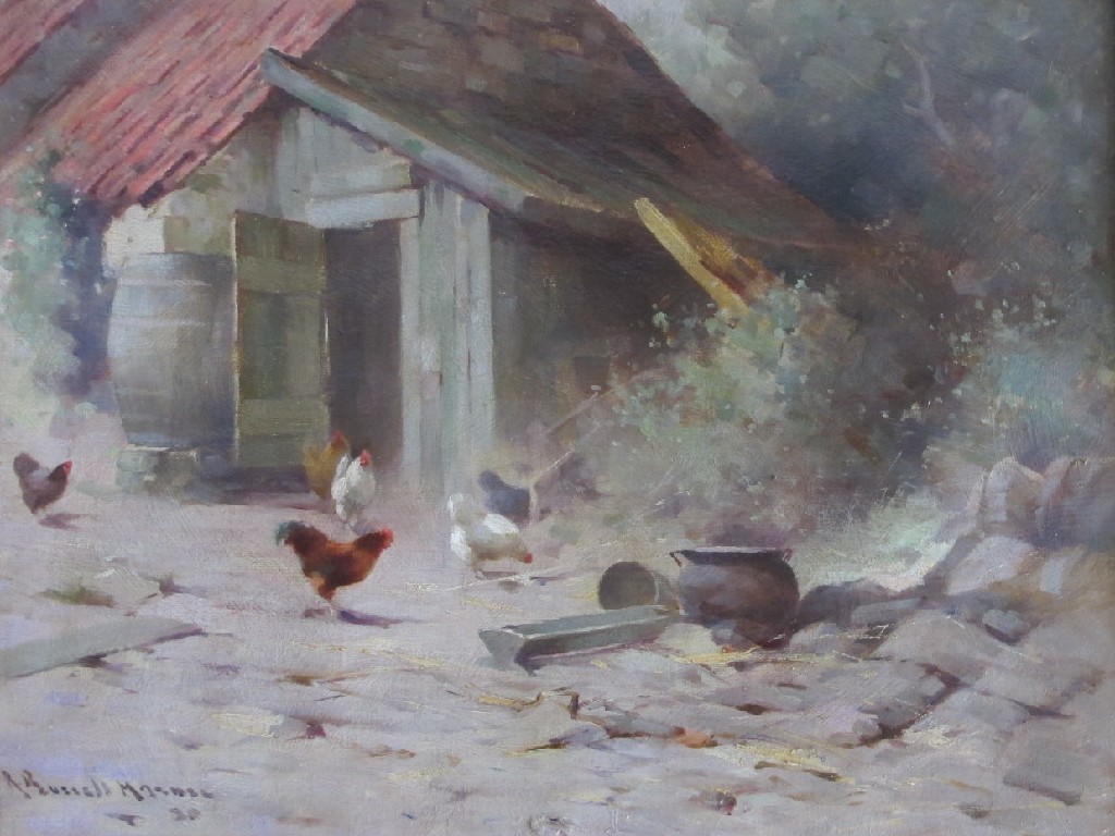 Appraisal: ROBERT RUSSELL MACNEE GI - THE OLD BARN Oil on