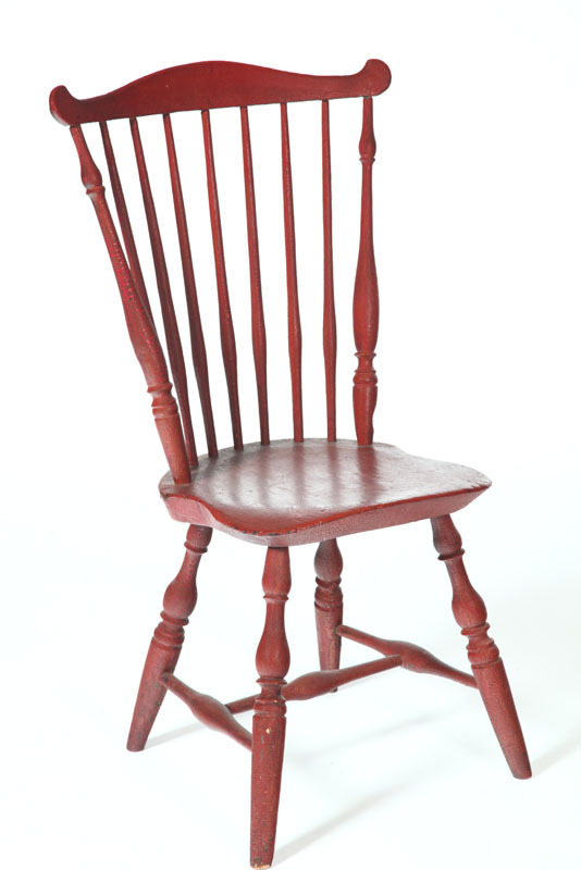 Appraisal: FAN-BACK WINDSOR SIDE CHAIR American late th-early th century mixed