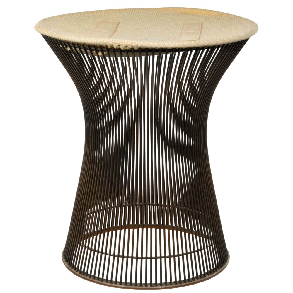 Appraisal: WARREN PLATNER FOR KNOLL WIRE STOOLHaving curved steel rods and