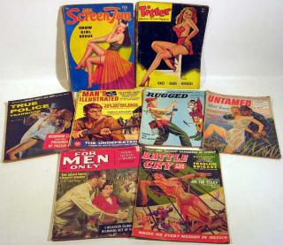 Appraisal: Pcs Titter Untamed VINTAGE MEN'S MAGAZINES c Details This lot