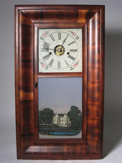 Appraisal: Mahogany Ogee case shelf clock Forrestville Manufacturing Co mid- th