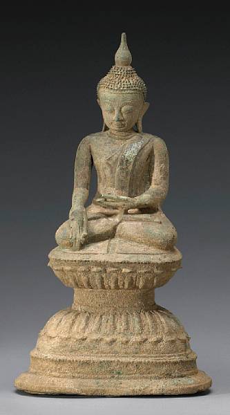 Appraisal: A Burmese bronze figure of the Buddha Shan State th