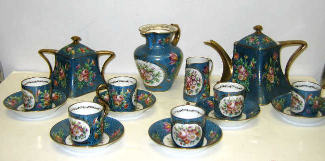 Appraisal: SEVRES PORCELAIN DEMITASSE SET Assembled circa late th early th