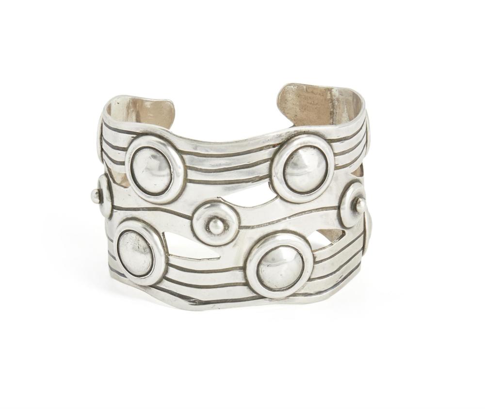 Appraisal: A William Spratling River of Life silver cuff bracelet -