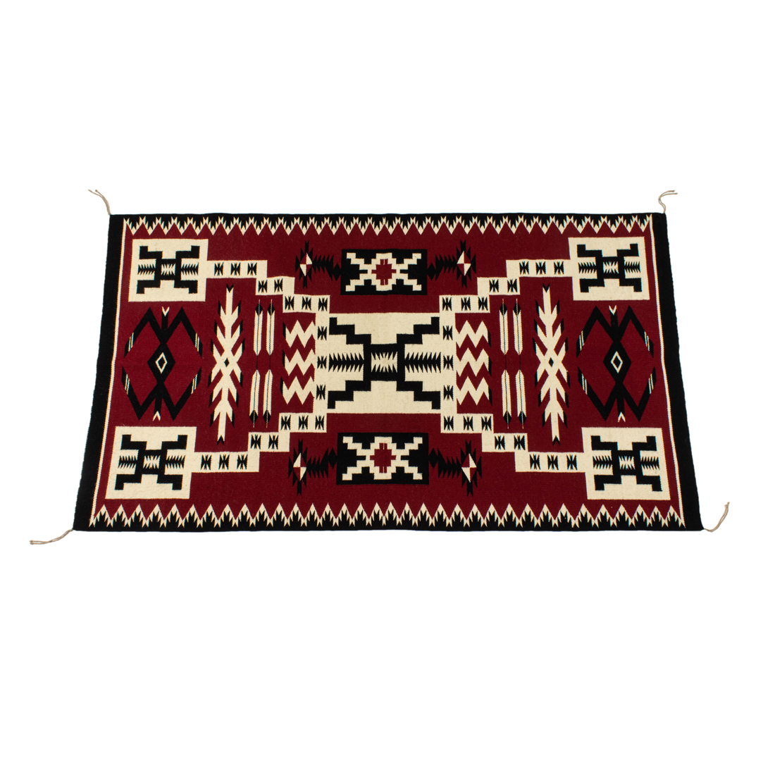 Appraisal: A NAVAJO STORM PATTERN RUG A Navajo Storm pattern rug