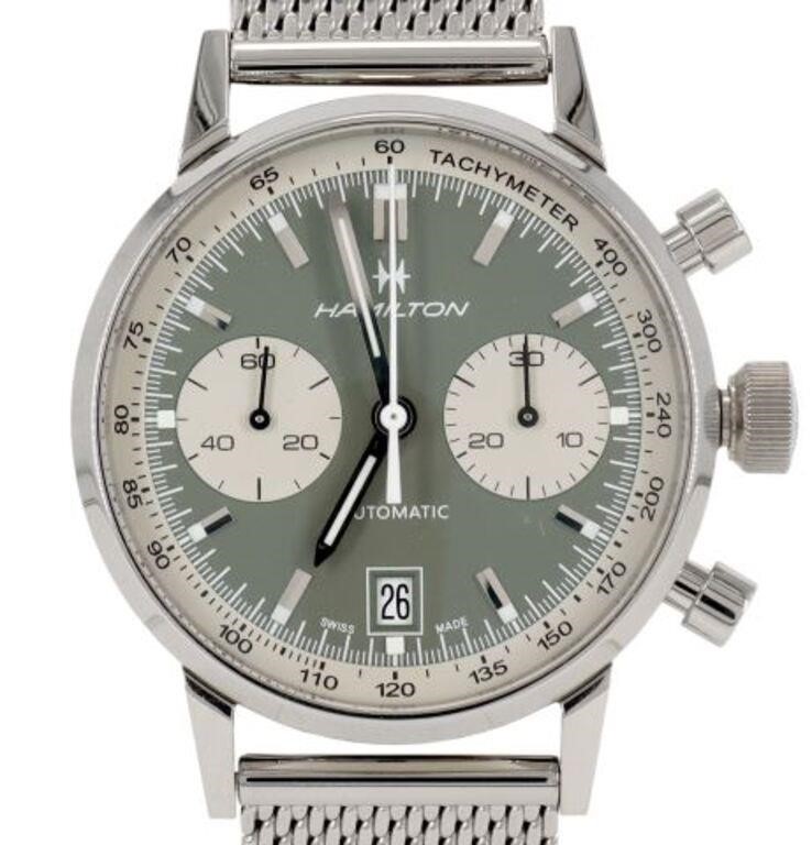 Appraisal: Hamilton American Classic Intra-Matic Auto Chrono wristwatch stainless steel case