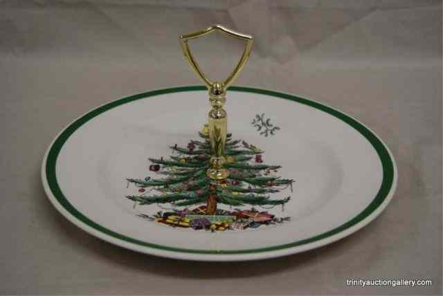 Appraisal: Spode China Christmas Tree Tidbit PlateMade in England by Spode