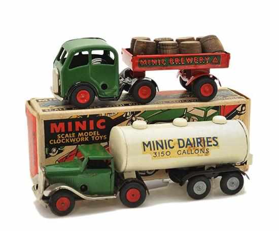 Appraisal: TRIANG MINIC M MECHANICAL HORSE AND BREWERY TRAILER REPAINTED AND