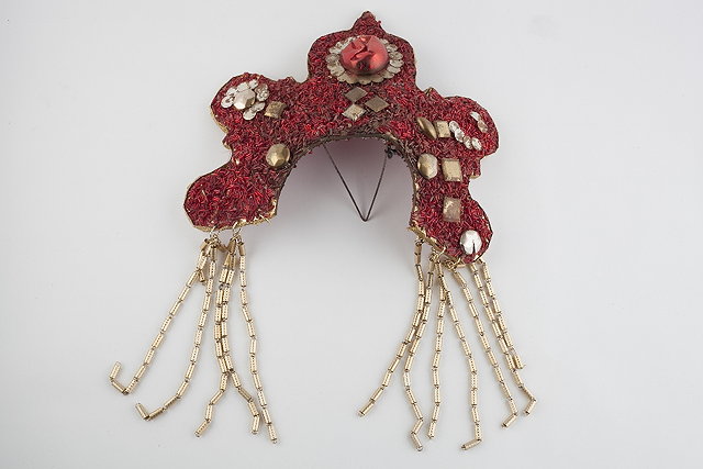 Appraisal: A beaded headdress from the film Flash Gordon a curved