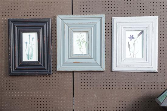 Appraisal: THREE FRAMES Frames made from old re-purposed trim Each with