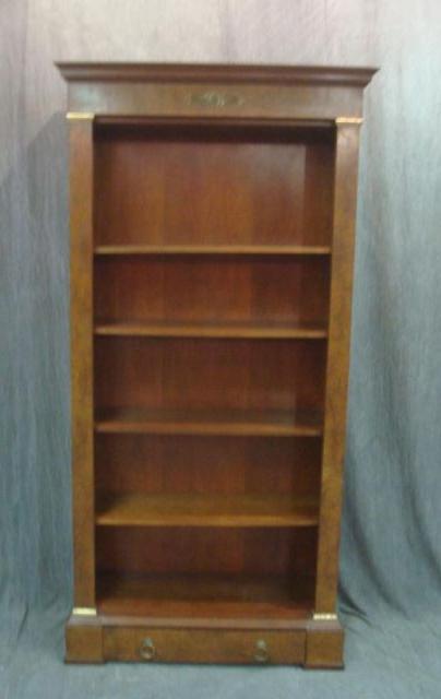 Appraisal: BAKER Burl Empire Style Bookcase From a Yonkers home Dimensions