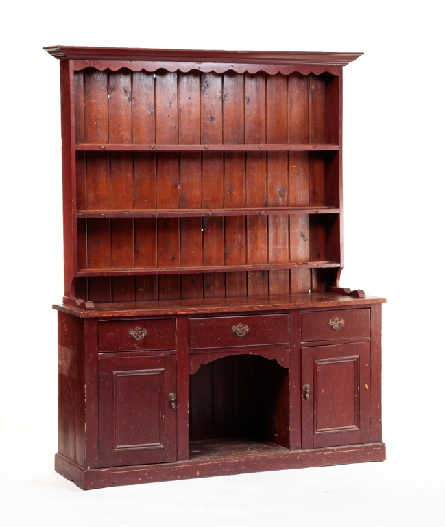 Appraisal: WELSH CUPBOARD American or European late th-early th century pine