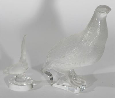 Appraisal: A modern Lalique clear and frosted glass figure of a