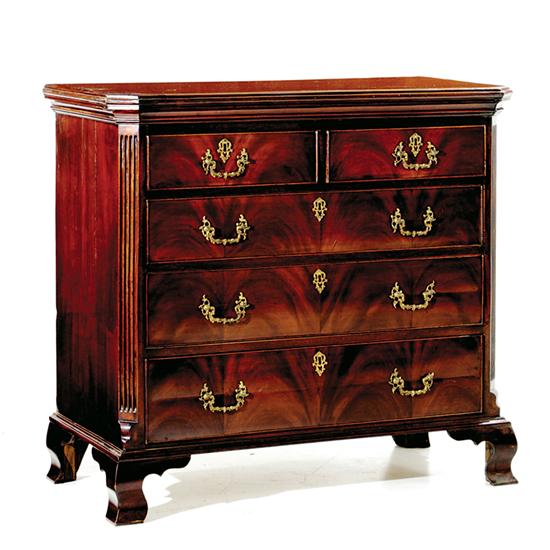 Appraisal: English Chippendale style mahogany chest of drawers early th century