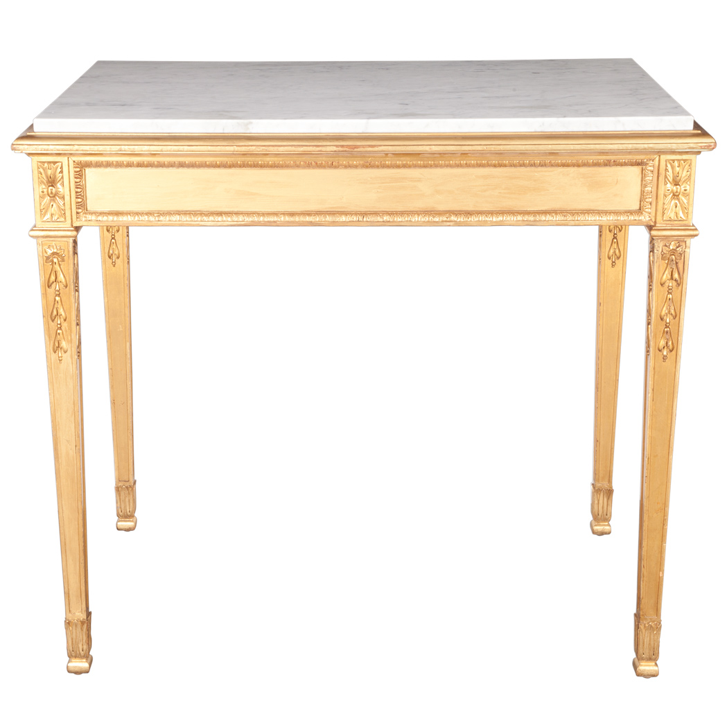 Appraisal: Louis XVI Style Painted Center Table Modern The rectangular inset