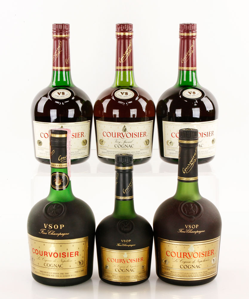 Appraisal: - Bottles Courvoisier Cognac Six bottles of Couvoisier Cognac including