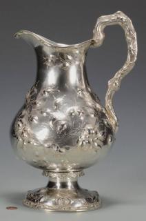 Appraisal: New Orleans Silver Water Pitcher A Himmel Large and heavy