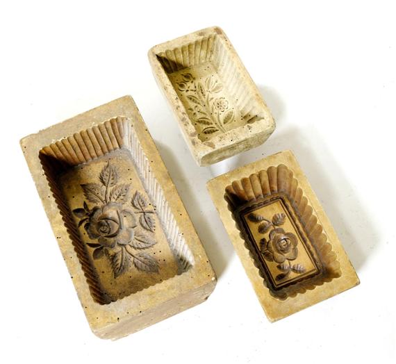 Appraisal: BUTTER MOLDS Alpine th century and later Carved wood Rectangular