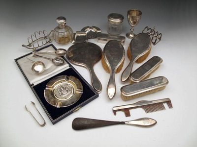 Appraisal: A mixed lot of silver items various dates and makers