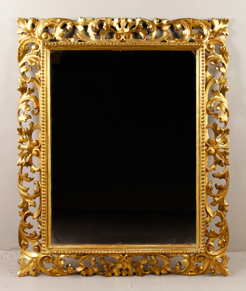 Appraisal: - th C Rococo Mirror th century Rococo gilt mirror