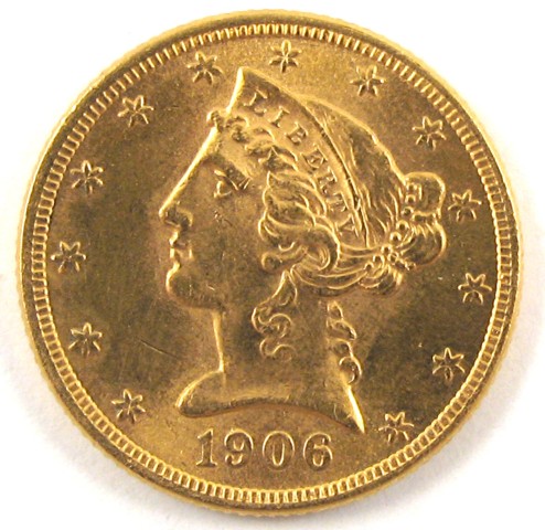 Appraisal: U S FIVE DOLLAR GOLD COIN Liberty head type -P