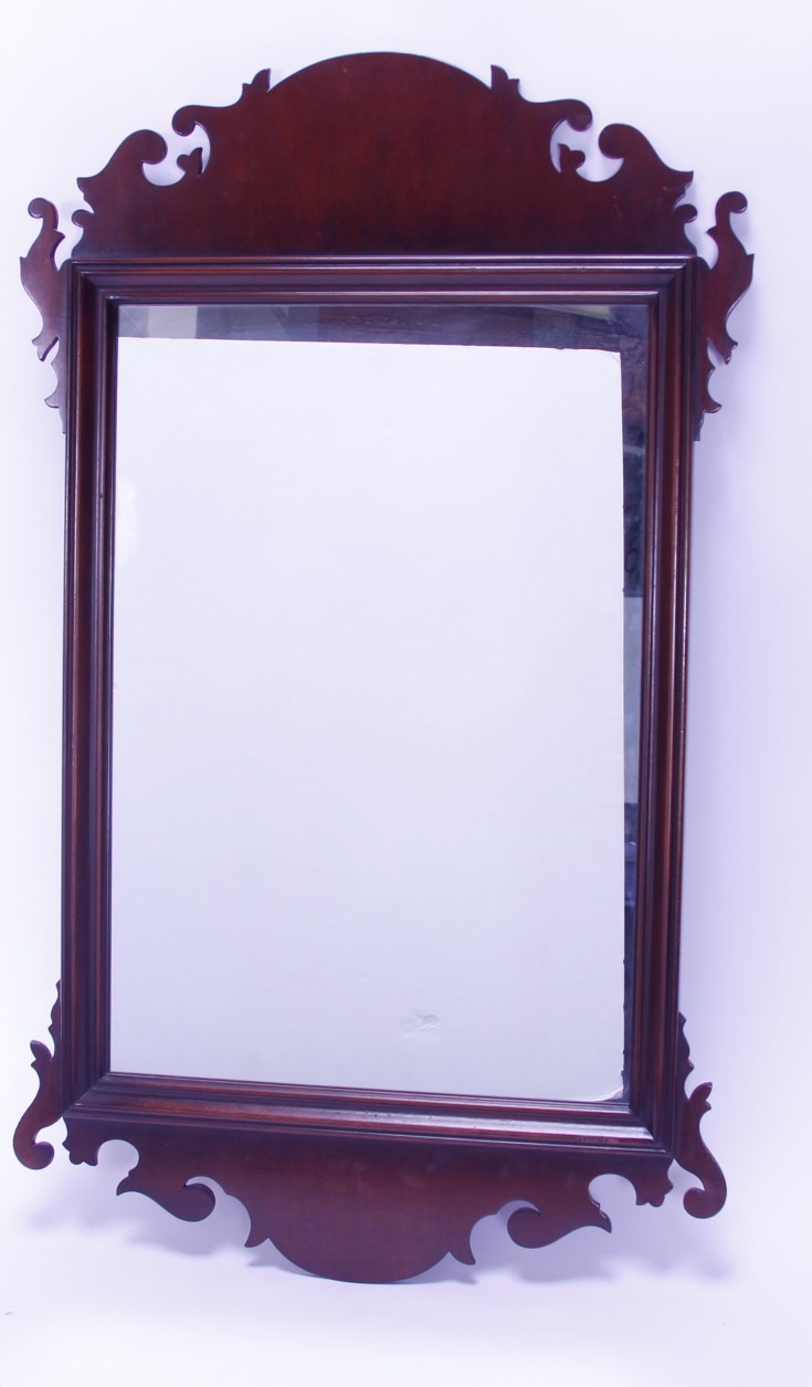 Appraisal: Kindel Grand Rapids Mahogany Chippendale-style Mirror H x W